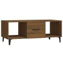 vidaXL Salongbord brun eik 102x50x40 cm konstruert tre