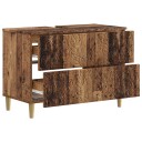 vidaXL Baderomsvaskeskap DELFT Gammelt tre 82 x 41 x 59 cm