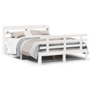  Sengeramme med hodegavl hvit 140x200 cm heltre furu 3306854