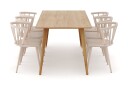 Tyrö Spisegruppe med 6 Tyrö Armstoler   Oak/Whitewash