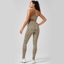 Casall Essential Printed Tights Padel  og tennistights dame Brun 34