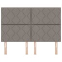  Sengegavl Geometrisk Design Gråbrun 160 cm Stoff
