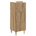 vidaXL Skuffeskap Artisan eik 33 x 34,5 x 90 cm Konstruert tre