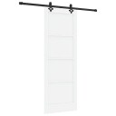 vidaXL Skyvedør med tilbehør Hvit 78x211 cm Solid furu