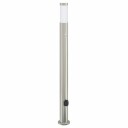 vidaXL Pullertlampe med sensor og stikkontakt 110 cm rustfritt stål IP44