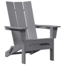 sammenleggbar Adirondack stol lys grå 74,5x80,5x90 cm HDPE