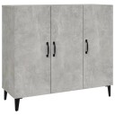 vidaXL Skjenk betonggrå 90x34x80 cm konstruert tre
