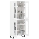 vidaXL Highboard hvit 69,5x34x180 cm konstruert tre 8720845477196