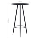 vidaXL Barbord svart 60x107,5 cm MDF