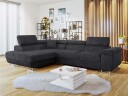 Gabina 4 seters sovesofa med sjeselong   svart