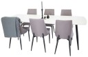 Venture Design Polar & Leone spisegruppe Hvit/grå 6 st stoler & bord 240 x 100 cm