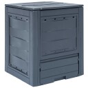 vidaXL Kompostkasse 60x60x73 cm grå 260 L