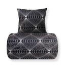 Sengetøy til king size dyne 240x220 cm - Diamond svart sengesett - In style sengetøy i mikrofiber