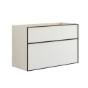 Dansani Inzo Alu-ramme Svart Underskap 2 Skuff Hvit Matt / 100cm
