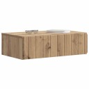 vidaXL Vegghengt Sidebord Artisan eik 59 x 34,5 x 17 cm Konstruert tre