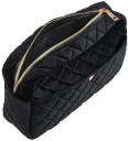 Fan Palm Black Medium Velvet Beauty Bag