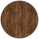 vidaXL Bordplate Mørk brun Ø 30 x 4 cm Massivt Eiketre