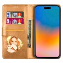 Trolsk Lommebokdeksel Glitter (iPhone 15 Pro) Gull
