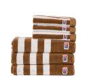 Terry håndkle striper 70x130 cm fudge hvit