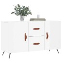 vidaXL Skjenk høyglans hvit 100x36x60 cm konstruert tre