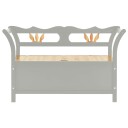 vidaXL Benk grå 107x45x75,5 cm heltre gran