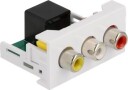 Delock Easy 45 3x RCA trykklåsmodul hvit