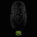 The Witcher T-skjorte Glowing Geralt - M - Voksen - 100% bomull