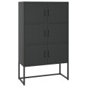 vidaXL Highboard svart 80x35x135 cm stål