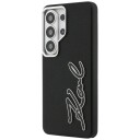 Karl Lagerfeld Grained Signature Metal Resin Logo Case for Samsung Galaxy S26 Ultra - Black