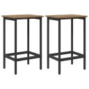 vidaXL Barstol 2 stk. Artisan eik 40 x 32 x 64 cm Konstruert tre