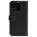 Essentials Avtakbar Læretui for iPhone 12 Mini - Svart Flip-Cover med 3 Kortlommer