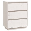 vidaXL Skjenk hvit 60x34x75 cm heltre furu