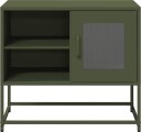 TV benk olivengrønn 68x39x60,5 cm stål