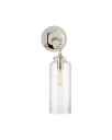 Visual Comfort Katie Small Cylinder Sconce Polished Nickel/Clear Glass
