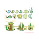 PicassoTiles Safari 46 delt magnetsett med 8 figurer