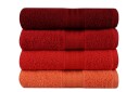 Hobby Håndkle 50x90 cm 4 pk   Oransje/Rød/Rosa