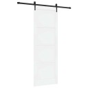 vidaXL Skyvedør med utstyr sett Hvit 83x232 cm Solid Furu