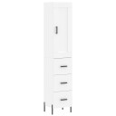 vidaXL Highboard hvit 34,5x34x180 cm konstruert tre 8720845496234