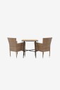 Venture Home   Spisegruppe Holmbeck med 2 stk spisestoler Malina   Natur