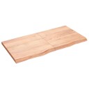 vidaXL Vegghylle lysebrun 120x60x4 cm behandlet heltre eik