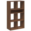 Bokhylle brun eik 66x31x112 cm konstruert tre