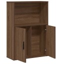 Bokhylle brun eik 60x24x85 cm konstruert tre