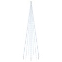 vidaXL Juletre på flaggstang 310 LED kaldhvit 300 cm