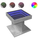  Salongbord med LED betonggrå 50x50x45 cm konstruert tre 847563