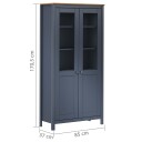 vidaXL Highboard Hill hvit 85x37x170,5 cm heltre furu