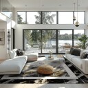 Wilton teppe   Castello svart/hvit Størrelse: 160 x 230 cm