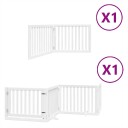 Vidaxl Hundeport Sammenleggbar 6 Paneler Hvit 480 cm Poppeltre