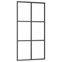 vidaXL Skyvedør med monteringssett 102x205 cm ESG glass og aluminium
