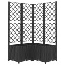 vidaXL Plantekasse med espalier svart 80x80x136 cm PP