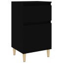 vidaXL Nattbord svart 40x35x70 cm